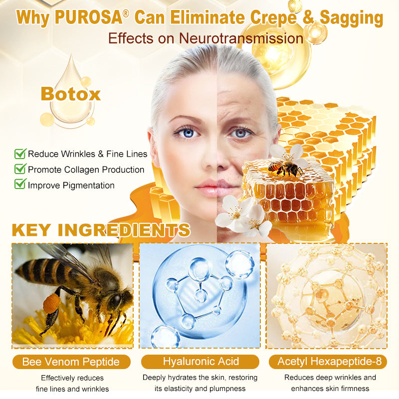 PUROSA® BEE VENOM Skin Restoration Cream – 🌸Targets Sagging Skin, Fine Lines, and Loss of Firmness on Chest, Neck & Body | Lifts & Firms Naturally 🔥 LAST DAY: 80% OFF!