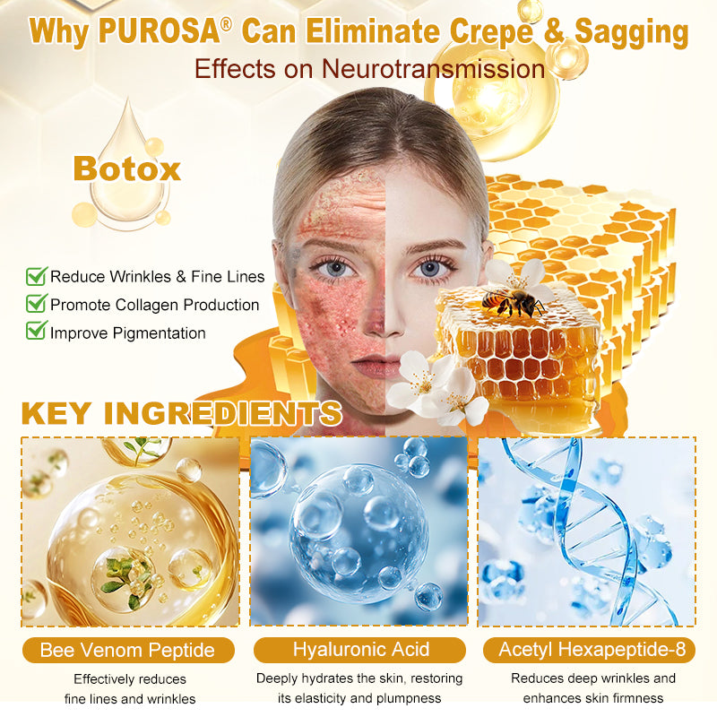 PUROSA® BEE VENOM Skin Restoration Cream – 🌸Targets Sagging Skin, Fine Lines, and Loss of Firmness on Chest, Neck & Body | Lifts & Firms Naturally 🔥 LAST DAY: 80% OFF!