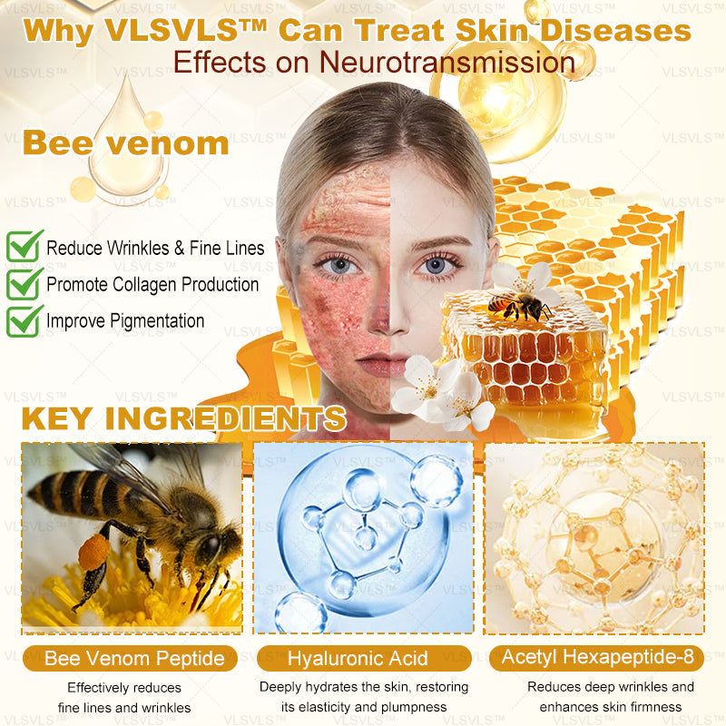VLSVLS® 𝘽𝙀𝙀 𝙑𝙀𝙉𝙊𝙈 𝑺𝒌𝒊𝒏 𝑹𝒆𝒔𝒕𝒐𝒓𝒂𝒕𝒊𝒐𝒏 𝑪𝒓𝒆𝒂𝒎 –🌸 Anti-aging,Hydrating, Skin Repair, Even Tone, Acne and Dark Spot Treatment, Wart and Mole Removal, Psoriasis Relief