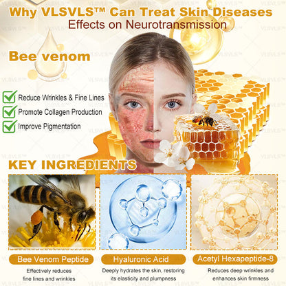 VLSVLS® 𝘽𝙀𝙀 𝙑𝙀𝙉𝙊𝙈 𝑺𝒌𝒊𝒏 𝑹𝒆𝒔𝒕𝒐𝒓𝒂𝒕𝒊𝒐𝒏 𝑪𝒓𝒆𝒂𝒎 –🌸 Anti-aging,Hydrating, Skin Repair, Even Tone, Acne and Dark Spot Treatment, Wart and Mole Removal, Psoriasis Relief